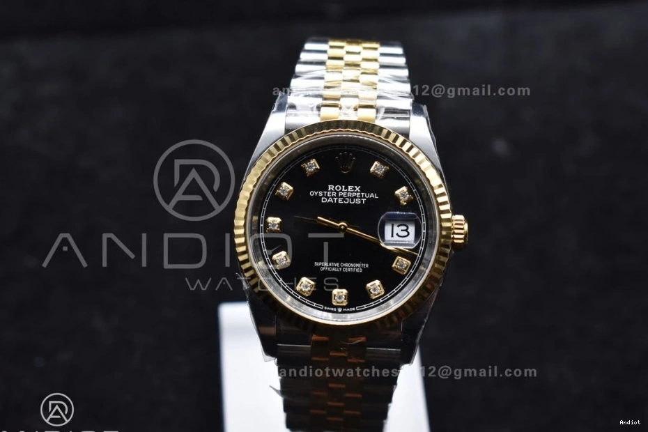 126233 Clean Bracelet Steel Black VR3235 Best Jubilee Dial on YG Diamonds 904L DateJust SS 1:1 Edition 36 0701